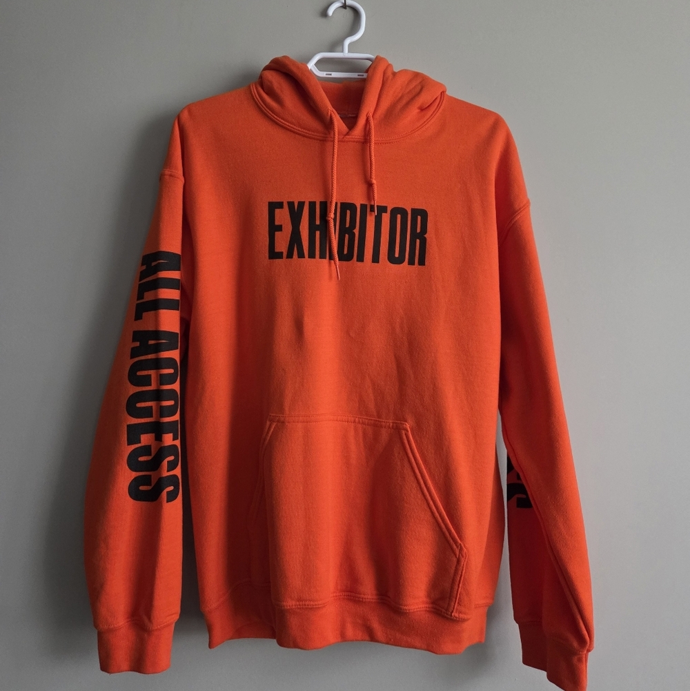 Wooji Exhibitor Orange Hoodie Neon Streetwear Men's Medium